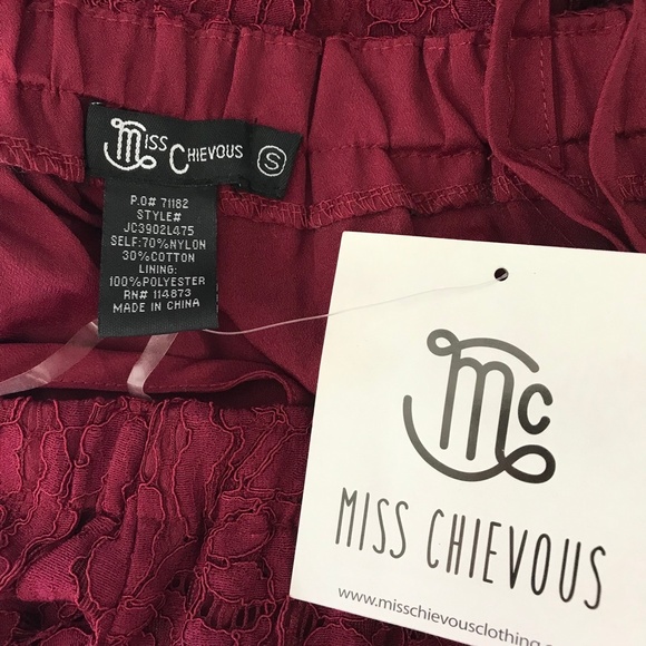 NWT Miss Chievous Lace Off Shoulder Top S - Picture 6 of 7